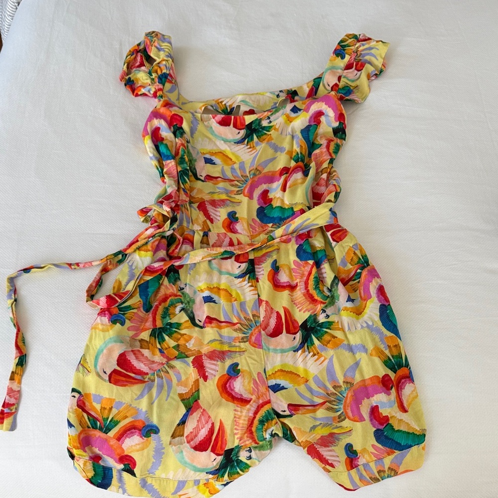 Colorful Floral Yellow Romper